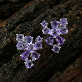Freya Purple Stud Earrings for Everyday Glam